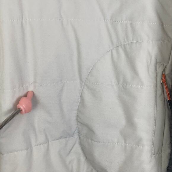 Kari Traa Siri 1/2 Zip Jacket Womens L White Blue Orange Zip Quilted Pullover - Picture 7 of 10